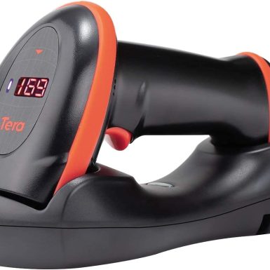 Tera Pro Series Wireless 1D 2D QR Barcode Scanner with Cradle Display Counting Screen Extra Fast Scanning Speed Ultra High Resolution Handheld Image Bar Code Reader for Warehouse Inventory HW0008